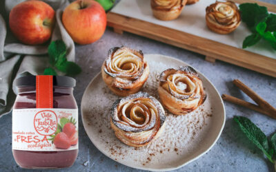 Recetas Caseras | Valle del Taibilla Rosas de manzana con mermelada de fresa