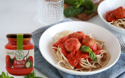 Recetas Caseras | Valle del Taibilla Albóndigas veganas con tomate frito y espaguetis